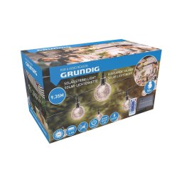 Grundig - Ghirlandă solară LED reglabilă 50 LED-uri/8 funcții 9,35m alb cald + telecomandă