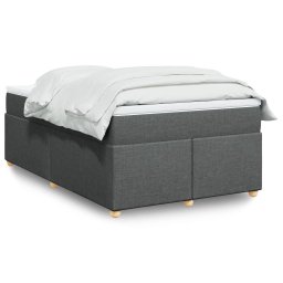 Pat box spring cu saltea, gri închis, 120x190 cm, textil GartenMobel Dekor
