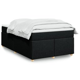 Pat box spring cu saltea, negru, 120x200 cm, textil GartenMobel Dekor