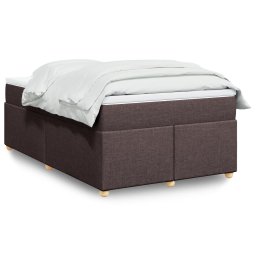 Pat box spring cu saltea, maro închis, 120x200 cm, textil GartenMobel Dekor