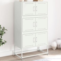 Dulap, alb, 68,5x38,5x123,5 cm, otel GartenMobel Dekor