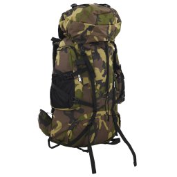 Rucsac de drumetie, verde camuflaj, 80 L, tesatura oxford GartenMobel Dekor