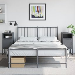 Noptiere, 2 buc., antracit, 36x39x78 cm, otel GartenMobel Dekor