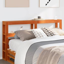 Tablie de pat cu rafturi, maro ceruit, 140 cm, lemn masiv pin GartenMobel Dekor