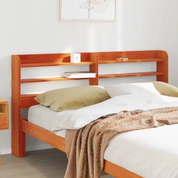 Tablie de pat cu rafturi, maro ceruit, 140 cm, lemn masiv pin GartenMobel Dekor