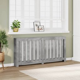 Masca pentru calorifer, gri beton, 175x20x82 cm, lemn prelucrat GartenMobel Dekor