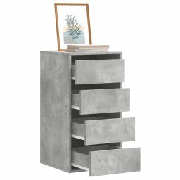 Dulap colt cu sertare gri beton 40x41x76 cm lemn prelucrat GartenMobel Dekor