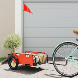 Remorca de bicicleta, portocaliu, textil oxford si fier GartenMobel Dekor