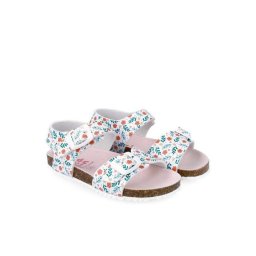 Sandale pentru copii Floricele Garvalin, blanco (Marime: 22)