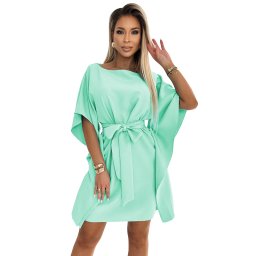 287-31 SOFIA Women's butterfly dress with a tie at the waist - mint
