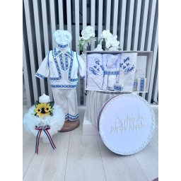Set Traditional Botez - Costumas+Trusou+Cutie+Lumanare Baiat Adan 2