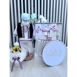 Set Traditional Botez - Costumas+Trusou+Cutie+Lumanare Baiat 6