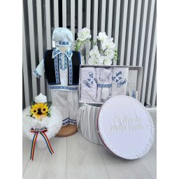 Set Traditional Botez - Costumas+Trusou+Cutie+Lumanare Baiat 7