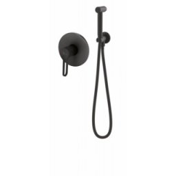Set dus igienic incastrat Fdesign Zaffiro, negru mat
