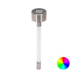 Lampă LED RGB solară Aigostar LED/0,006W/1,2V 36,7cm crom IP44