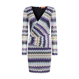MISSONI Rochie Dress-Bicolor Zig Zag Raschel DS24WG17-BR00YG sm9fk-multicolor