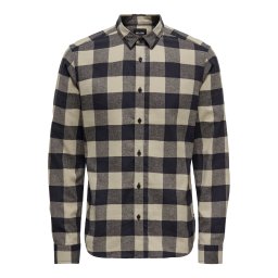 Only & Sons Cămașă 'ONSGudmund' fildeş / bleumarin