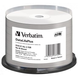 VERBATIM 43755 Verbatim DVD-R 4.7GB, 16x, spindle, Thermal printabil, 50 bucati