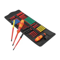 Trusa VDE Big Pack 1 cu 2 manere si 24 biti interschimbabili 26 piese WERA Kraftform Kompakt 05006617001