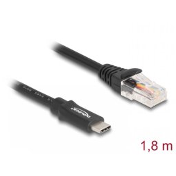 Cablu USB type C la Serial RS-232 RJ45 FTDI 1.8m, Delock 64305