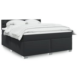 Pat box spring cu saltea, negru, 180x200 cm, piele ecologica GartenMobel Dekor