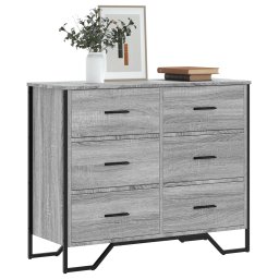 Comoda cu sertare, gri sonoma 91x35,5x74,5 cm lemn prelucrat GartenMobel Dekor