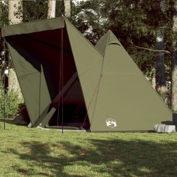 Cort familie Tipi pentru 6 persoane verde masliniu impermeabil GartenMobel Dekor