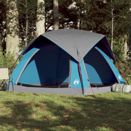 Cabina cort de camping, 4 persoane, albastru, impermeabil GartenMobel Dekor
