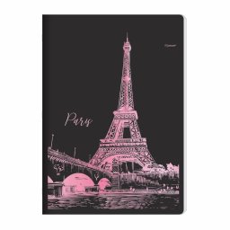Caiet A4 capsat, 52 file matematica, 70 g/mp, design folio