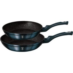 Set 2 tigai marmorate, din aluminiu forjat, Aquamarine Metalic Line, BH 1883