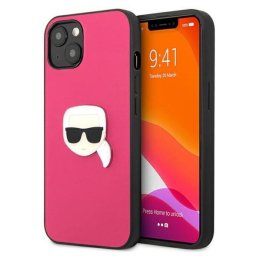 Husa Karl Lagerfeld Husa Leather Karl Head iPhone 13 Mini Roz