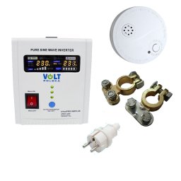 SET UPS VOLT Polska SInus PRO 500 VA 350W Sursa tensiune centrala termica cu baterie externa SET-SINUS-PRO-500E