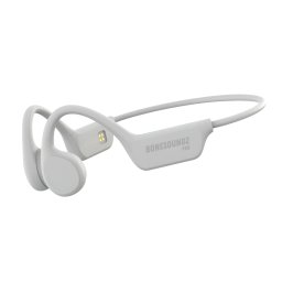 Casti Bonesoundz PRO, Bone Conduction Pro, Open Ear, Bluetooth 5.3, IPX8 Waterproof, 16GB Storage, 10 Hours, Alb