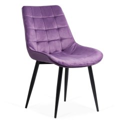 Scaun living din catifea si cadrul metalic BUC 206 mov