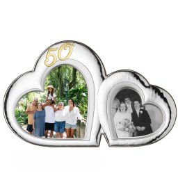 Rama Foto Argint 50 Ani Casatorie 20x20 cm Inima