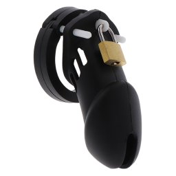 Hidden Desire Extreme Chastity Cock Cage Silicone Black L