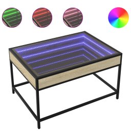 Masuta de cafea cu LED infinity, stejar sonoma, 70x50x41 cm GartenMobel Dekor