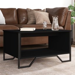 Masuta de cafea, negru, 75x51x40 cm, lemn prelucrat GartenMobel Dekor