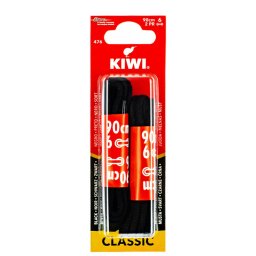 Kiwi Sireturi de pantofi 90 cm 2 perechi Negru