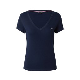 Tommy Jeans Tricou 'ESSENTIAL' bleumarin / roșu / alb