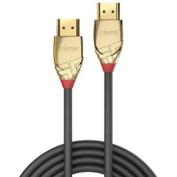 Cablu video LINDY Gold, HDMI Male - HDMI Male, v2.0, 10m, Gri-Auriu