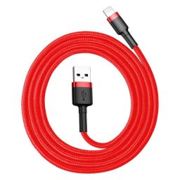 Cablu Baseus Cafule Cablu USB Lightning 2.4A 1m (negru+rosu)