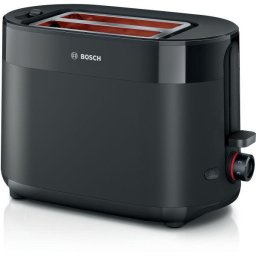 Prajitor de paine BOSCH MyMoment TAT2M123, 2 sloturi, Dezghetare, Incalzire, Gratar chifle, High Lift, Negru