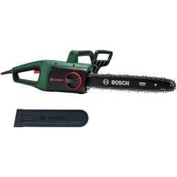 Drujba electrica (fierastrau) cu lant Bosch UniversalChain 35, putere 1800 W, 35 cm lungime lama, 12 m/s viteza lant, lant Oregon, sistem SDS de tensionare lant,ungere automata