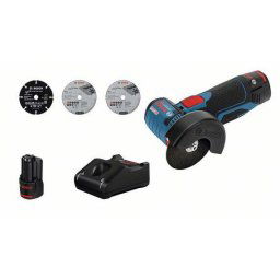 Polizor unghiular pe acumulator Bosch Professional GWS 12V-76, 12 V, 19.500 RPM, 2 acumulatori, incarcator rapid, aparatoare