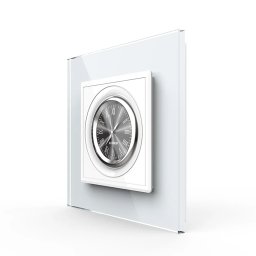 Ceas Mecanic Livolo cu Rama din Sticla Securizata, Alb, VL-FCCL-2WP