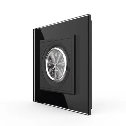 Ceas Mecanic Livolo cu Rama din Sticla Securizata, Negru, VL-FCCL-2BP