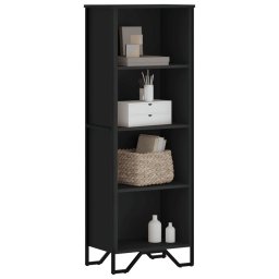 Biblioteca, negru, 50x31x137,5 cm, lemn prelucrat GartenMobel Dekor