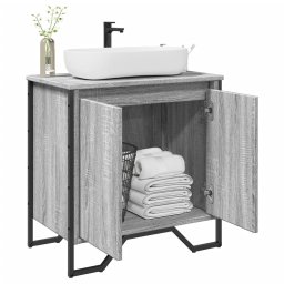 Dulap chiuveta baie, gri sonoma, 60x35x60 cm, lemn prelucrat GartenMobel Dekor