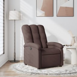 Fotoliu rabatabil, maro închis, material textil GartenMobel Dekor